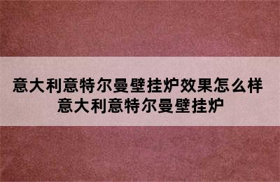 意大利意特尔曼壁挂炉效果怎么样 意大利意特尔曼壁挂炉